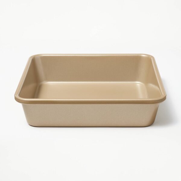 8" Nonstick Aluminized Steel Square Baking Pan Gold - Figmint "