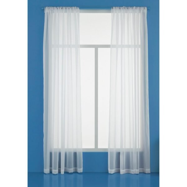 60"x63" Sheer Window Curtain Panel White - Room Essentials: Recycled Polyester, Rod Pocket, OEKO-TEX Certified