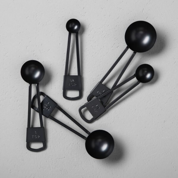 5pc Measuring Spoon Set Matte Black - Hearth & Hand? with Magnolia