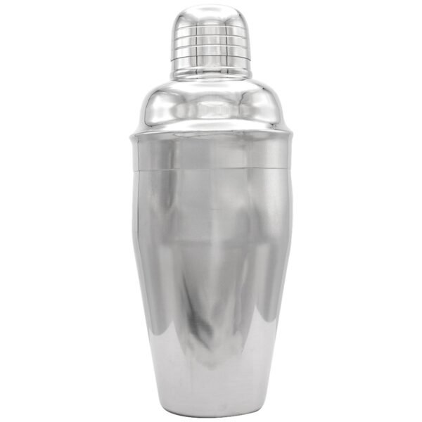 Houdini 16oz Stainless Steel Cocktail Shaker: Silver Drink Mixer, Dishwasher-Safe, 8.15" Height, 16oz Capacity