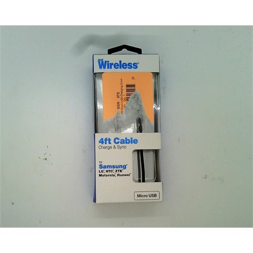 Just Wireless 4ft TPU Micro USB to USB-a Cable - Black "