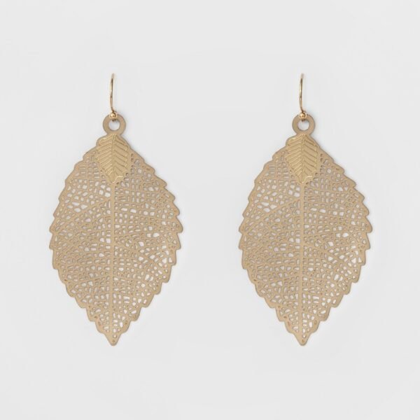 Leaf Drop Earrings - a New Day? Gold