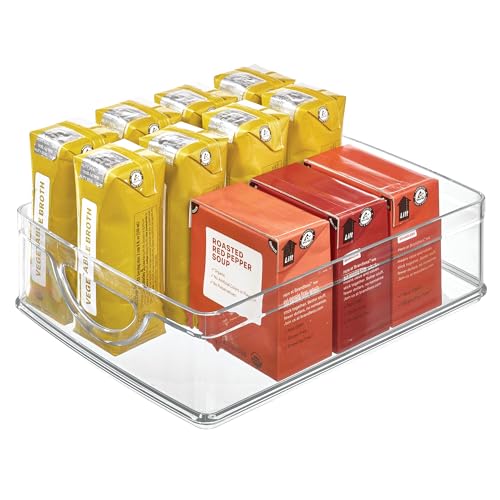 IDesign Plastic Cabinet and Pantry Storage Bin with Integrated Handles 10 X 4.25 X 5 Clear Bin - Clear "